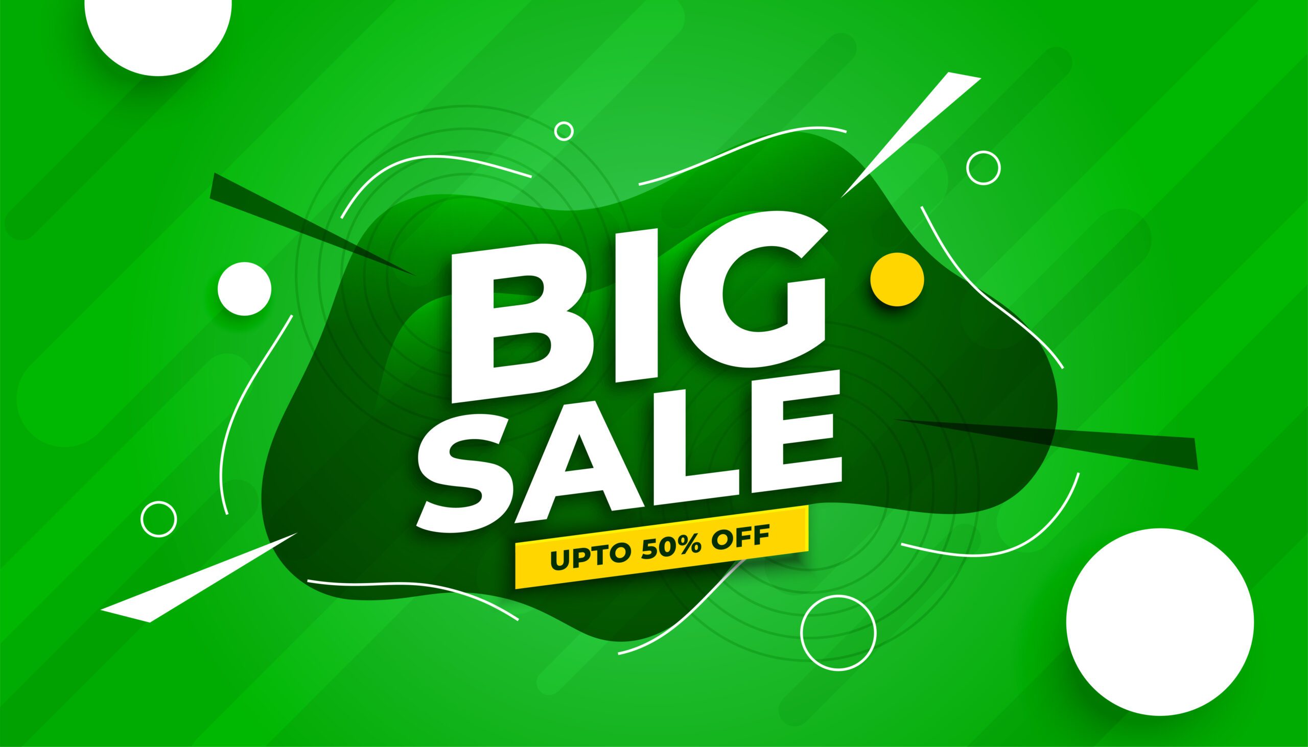 stylish big sale event banner buy and save upto 50 percent vector